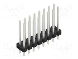 Connector: pin strips; pin header; male; PIN: 16; 2.54mm; THT; 2x8