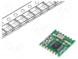 Module: RF; FM transceiver; FM; SPI; -105dBm; 5dBm; Mounting: SMD