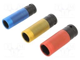 Wrenches set; 6-angles,to wheels,socket spanner,impact; 3pcs.