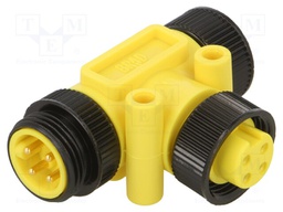 T adapter; PIN: 4; T; Mini-Change; 10A; IP67; 600V