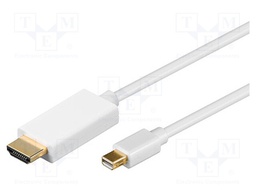 Cable; DisplayPort 1.1; mini DisplayPort plug,HDMI plug; 1m
