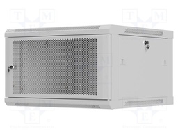 Enclosure: rack cabinet; Standard: 19"; 6U; grey; Z: 600mm; X: 600mm