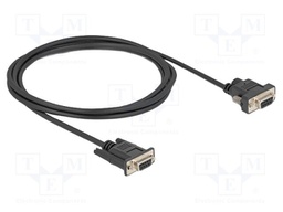 Cable; D-Sub 9pin socket,DC 5,5/2,1 socket,both sides; PVC