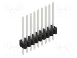 Connector: pin strips; pin header; male; PIN: 9; 1.27mm; THT; 1x9