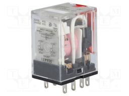 Relay: electromagnetic; DPDT; Ucoil: 115VAC; 10A/220VAC; 10A/24VDC