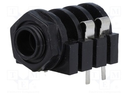 Socket; Jack 6,3mm; female; mono; with on/off switch; THT