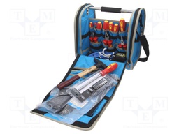 Kit: for assembly work; Pcs: 40; for electricians; case