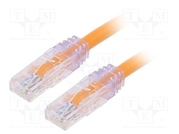 Patch cord; TX6A™ 10Gig,U/UTP; 6a; solid; Cu; PVC; orange; Len: 1m