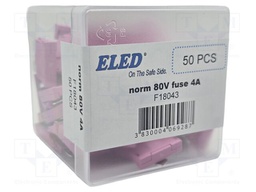 Fuse: fuse; 4A; 80VDC; automotive; 19mm; 19x5.1x20mm