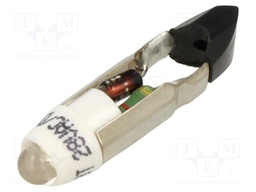 Indicator: LED; T5,5K; white; plastic; 28VAC; 28VDC; -20÷60°C; 3mm