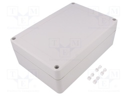 Enclosure: multipurpose; X: 193mm; Y: 278mm; Z: 98mm; ABS; light grey