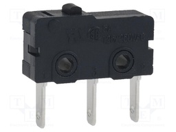 Microswitch SNAP ACTION; without lever; SPDT; 5A/250VAC; ON-(ON)