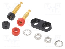 Socket; 2mm banana; 5A; 1.5kVDC; black; Mounting: on panel