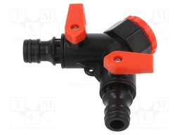 Y-connector; ABS; with valve; Size: 1/2"