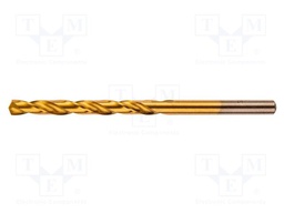 Drill bit; for metal; Ø: 4.5mm; Plating: titanium nitride