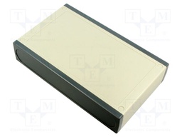 Enclosure: multipurpose; X: 121mm; Y: 200mm; Z: 40mm; ABS; light grey