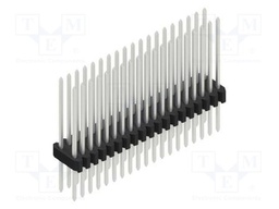 Connector: pin strips; pin header; male; PIN: 38; 1.27mm; THT; 2x19