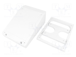 Enclosure: desktop; UNITEC S; X: 125mm; Y: 177mm; Z: 69mm; ABS; ivory