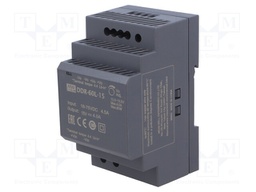 Power supply: DC/DC; 60W; 15VDC; 4A; 18÷75VDC; Mounting: DIN; 216g