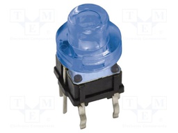 ILLUMINATED TACTILE SWITCH, SPST, 50mA, 12VDC