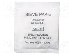 Desiccant; ESD; 100x54mm; 300pcs; MIL-D-3464 E; 25g
