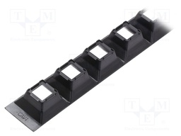 LED lens holder; rectangular; Colour: black; H: 20.2mm