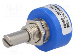 Potentiometer: shaft; 10kΩ; ±15%; 1W; linear; 6.35mm; plastic