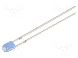 LED; 3mm; blue; 150÷220mcd; 120°; Front: convex; 2.9÷3.4V; -30÷85°C