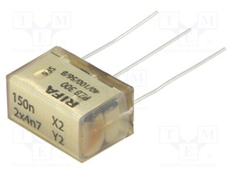 Filter: anti-interference; Cx: 150nF; Cy: 4.7nF; THT; 12.5x16x24mm