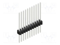 Connector: pin strips; pin header; male; PIN: 11; 1.27mm; THT; 1x11