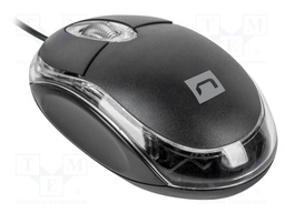 Optical mouse; black; USB A; wired; Features: PnP; 1.25m