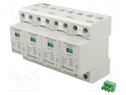 Surge arrestor; Type 1+2; Poles: 3+N; DIN; -40÷80°C; IP20