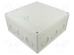 Enclosure: junction box; X: 252mm; Y: 252mm; Z: 120mm; IP55,IP66