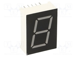 Display: LED; 7-segment; 20.4mm; 0.8"; No.char: 1; RGB; cathode