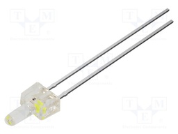 LED; white cold,orange; 2mm; bipolar; 90°; Front: flat; 10000K; THT