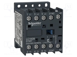 Contactor: 3-pole; NO x3; Auxiliary contacts: NC; 230VAC; 9A; 690V
