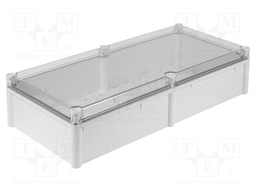 Enclosure: multipurpose; X: 278mm; Y: 558mm; Z: 130mm; SOLID; grey