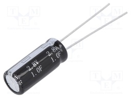Capacitor: electrolytic; supercapacitor; 1F; 2.8VDC; ESR: 200mΩ