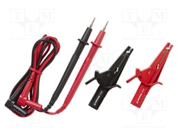 Test lead; red and black; Equipment: crocodile clips,test leads