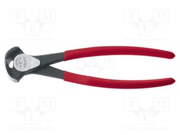 Pliers; end,cutting; handles with plastic grips; 216mm