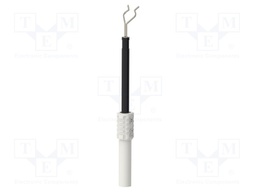 Test probe; 1A; white; Socket size: 4mm; Plating: nickel plated