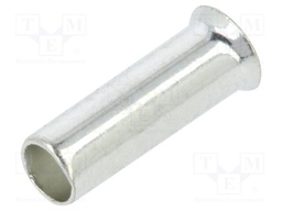 Tip: bootlace ferrule; non-insulated; copper; 2.5mm2; 8mm; tinned