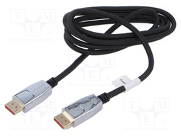 Cable; DisplayPort 1.4; DisplayPort plug,both sides; 1.8m; black
