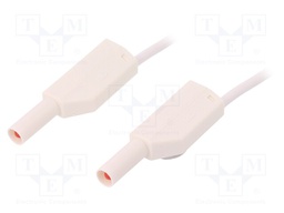 Test lead; PVC; 1m; white; 32A; Type: with 4mm axial socket