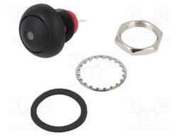 Switch: push-button; Pos: 2; SPST-NO; 0.4A/32VAC; 0.125A/50VDC