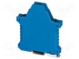 Enclosure base; with FE contact; blue; UL94V-0; ME 17,5; Y: 99mm
