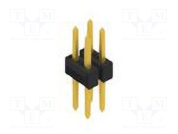 Connector: pin strips; pin header; male; PIN: 4; 2.54mm; THT; 2x2
