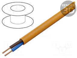 Wire; H05BQ-F; 2x0,75mm2; unshielded; 300V,500V; Cu; stranded