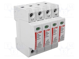 Surge arrester; Type 1+2; Poles: 3; In 8/20us: 50kA; 275VAC; IP20