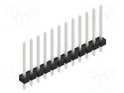 Connector: pin strips; pin header; male; PIN: 12; 2.54mm; THT; 1x12